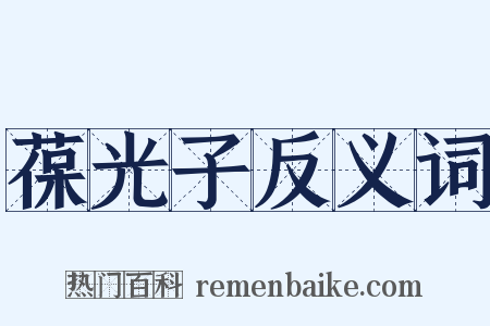葆光子反义词是什么意思的图片